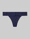 Women's Cool Cotton Thong, Lace Waist::Navy Lace Waist::Swatch
