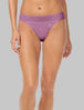 Women's Cool Cotton Thong, Lace Waist::Argyle Purple Lace Waist