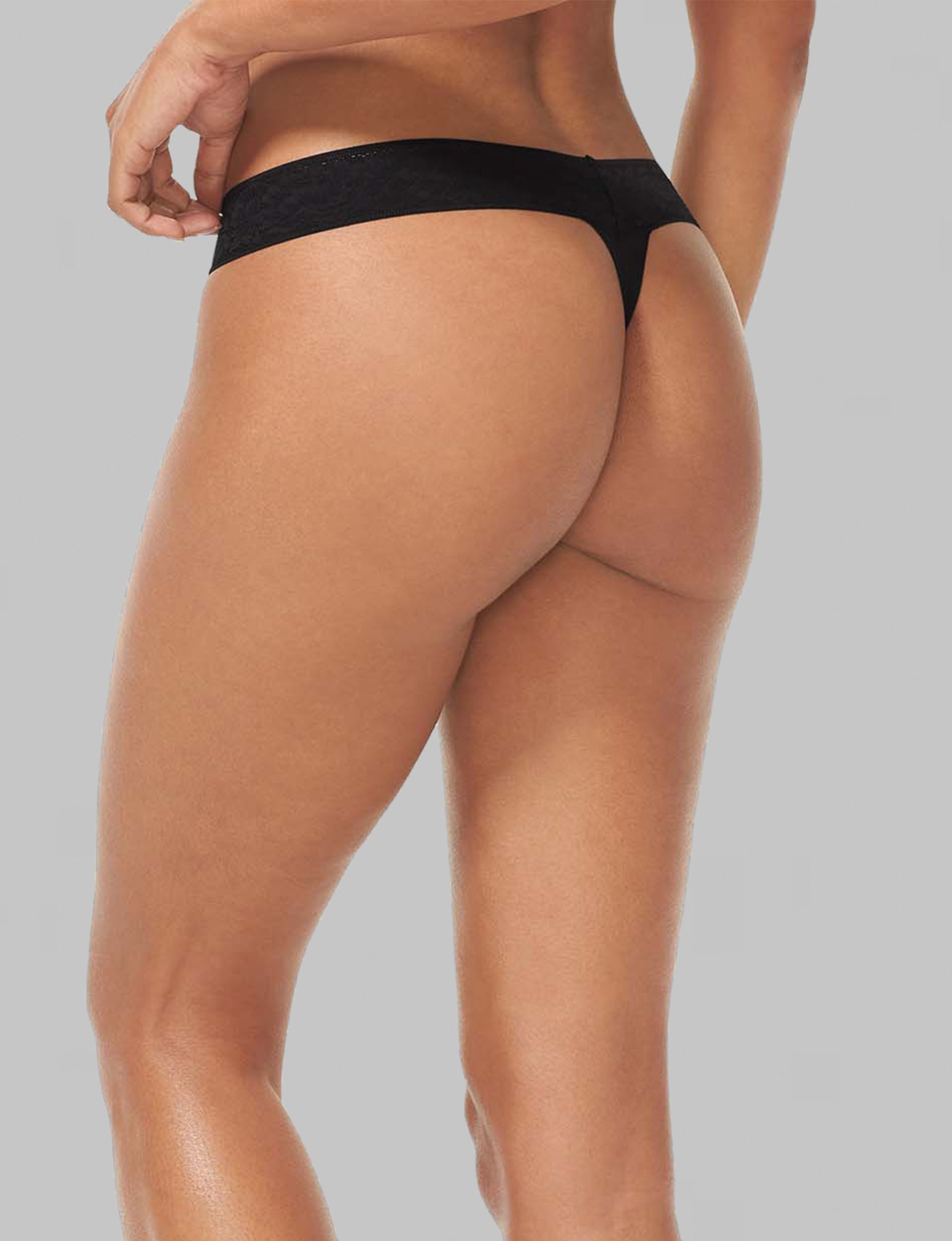 Women's Second Skin Thong, Lace Waist