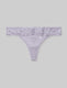 Women's Second Skin Thong, Lace Waist::Misty Lilac Lace Waist::Swatch