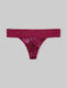 Women's Second Skin Thong, Lace Waist::Cabernet Shadow Floral Lace::Swatch
