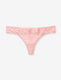 Women's Second Skin Thong, Lace Waist::Flamingo Pink Lace Waist::Swatch