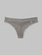 Women's Second Skin Thong::Medium Heather Grey::Swatch