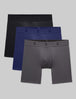 Air Mid-Length Boxer Brief 6" (3-Pack)::Black/Blue/Gray