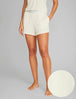 Women's Second Skin Luxe Rib Sleep Short::Almond Milk