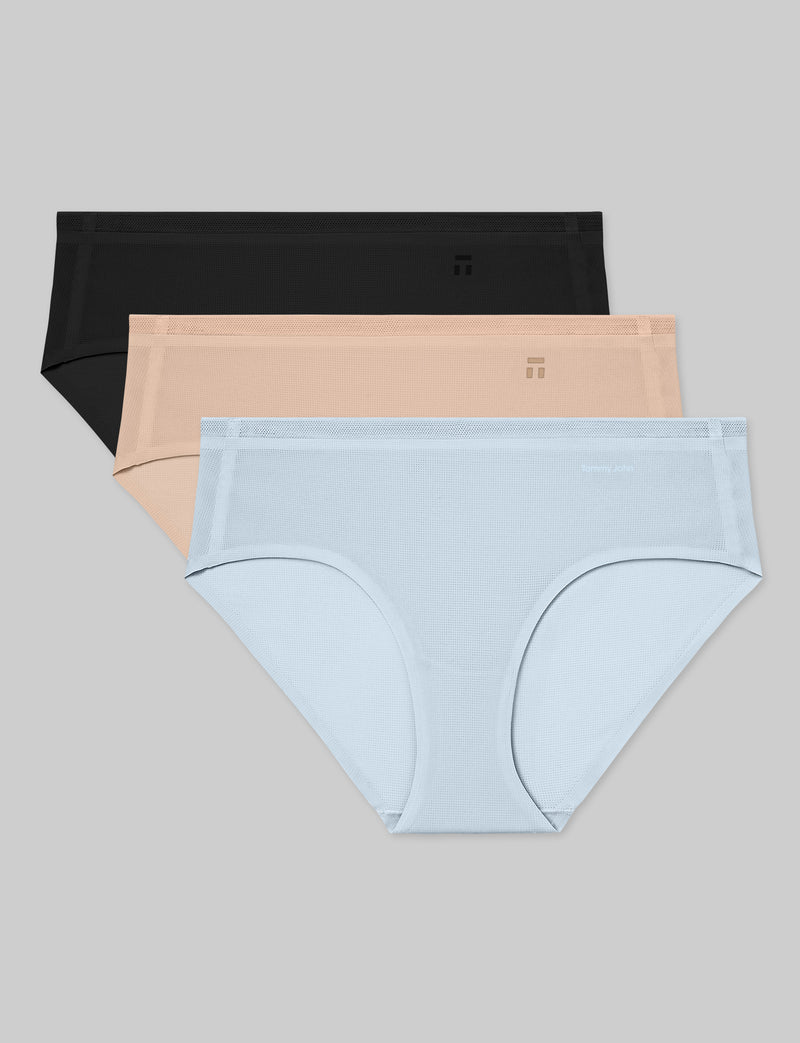 Women's Air Brief (3-Pack)::Black/Rugby Tan/Cerulean