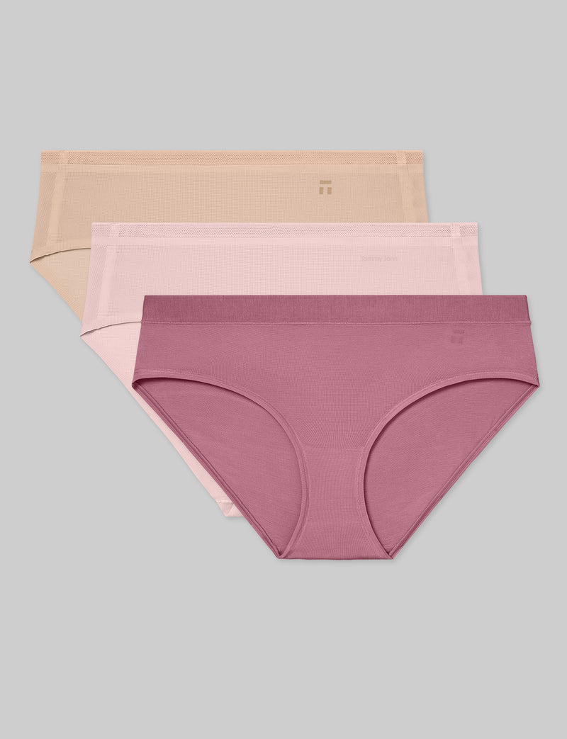 Women's Air Brief (3-Pack)::Rugby Tan/Pink/Rose Petal