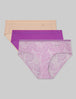 Women's Air High Rise Brief (3-Pack)::Tan/Dahlia/Feathers