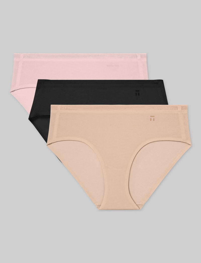 Women's Air Brief (3-Pack)::Veiled Pink/Black/Rugby Tan