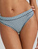 Women's Cool Cotton Thong::Dress Blues Modern Wave