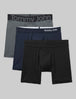 The Must-Have Mid-Length Boxer Brief 6" (3-Pack)::Turbulence/Navy/Black