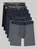 360 Sport Boxer Brief 8" (6-Pack)::Black/Dress Blues/Turbulence
