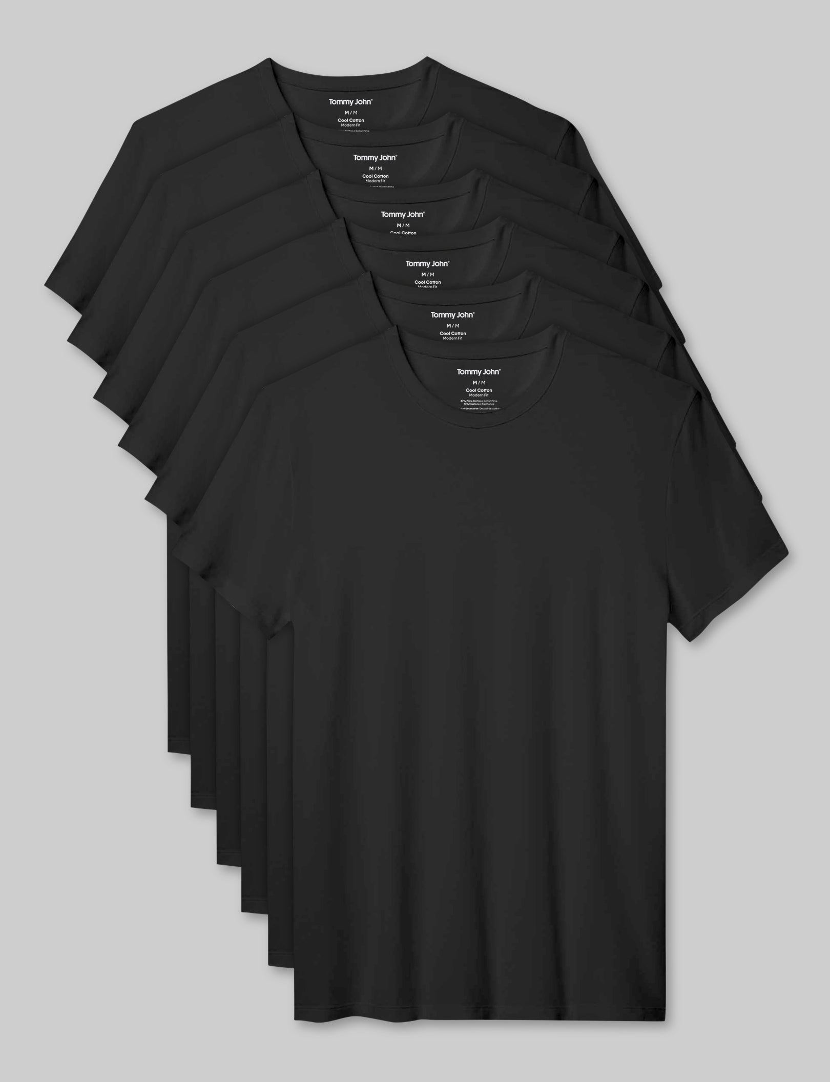 Cool Cotton Crew Neck Modern Fit Undershirt (6-Pack)