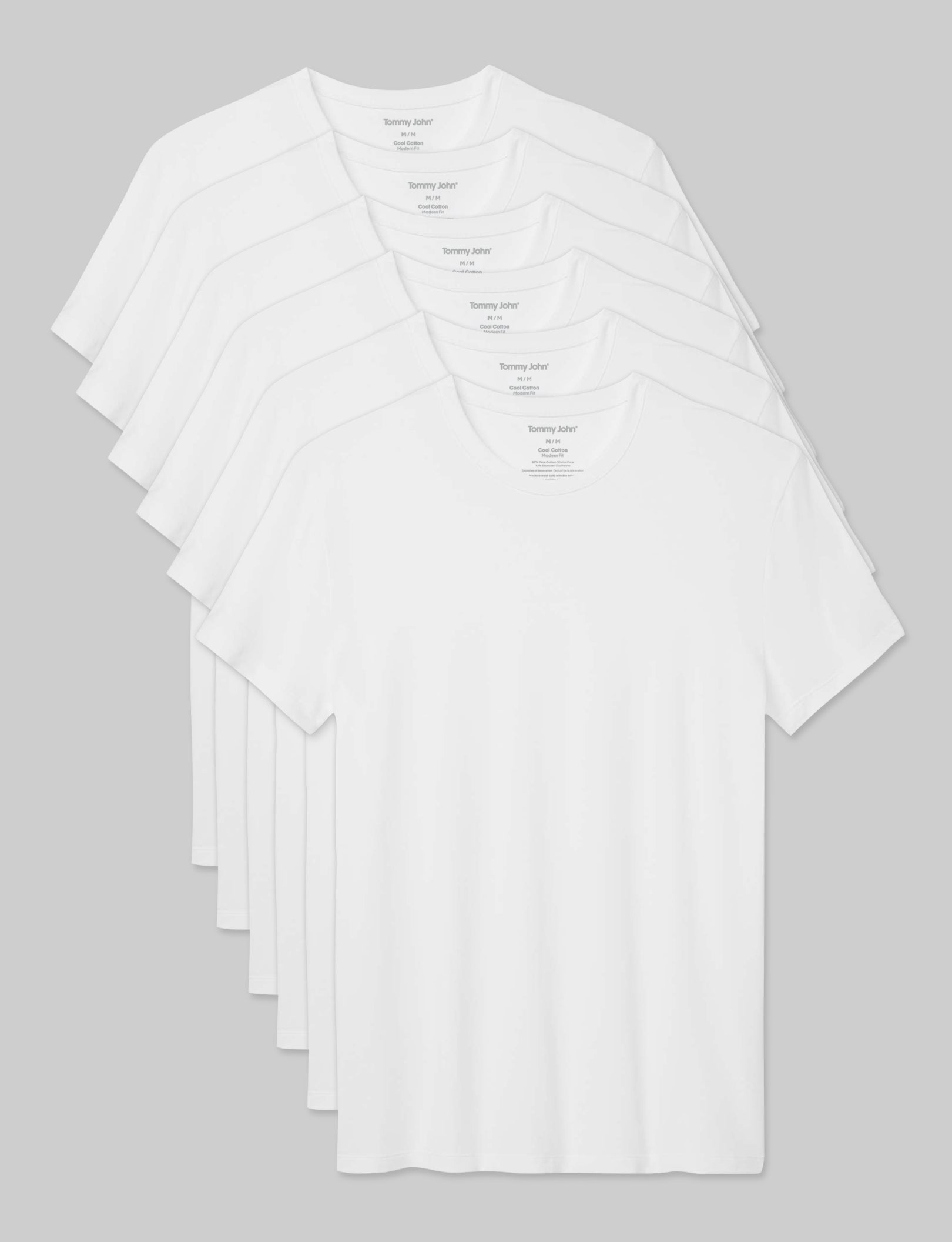 Cool Cotton Crew Neck Modern Fit Undershirt (6-Pack)