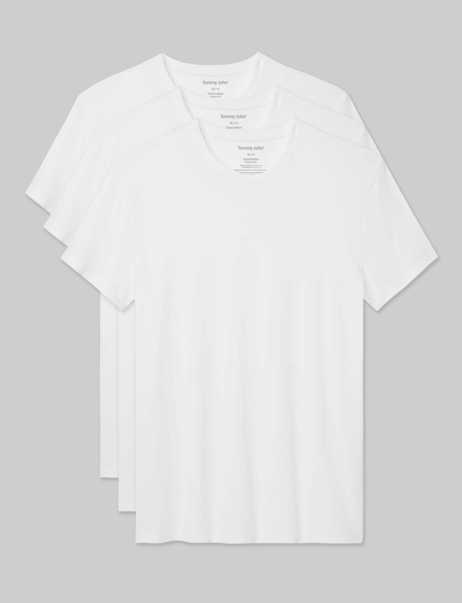 Cool Cotton Crew Neck Modern Fit Undershirt (3-Pack)