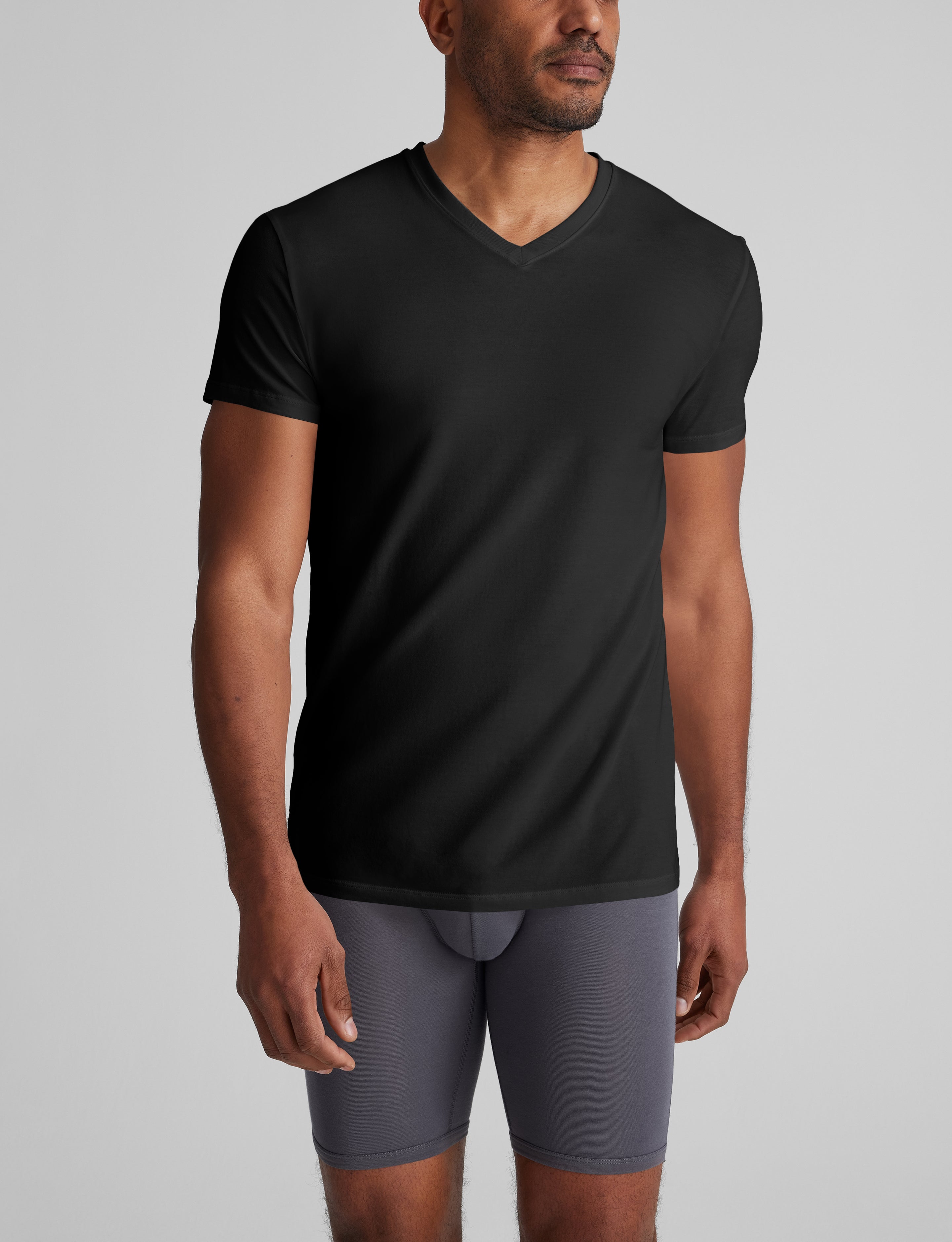 Cool Cotton High V-Neck Modern Fit Undershirt (6-Pack)