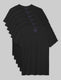 Cool Cotton High V-Neck Modern Fit Undershirt (6-Pack)::Black