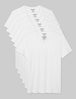 Cool Cotton High V-Neck Modern Fit Undershirt (6-Pack)::White