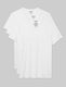 Cool Cotton High V-Neck Modern Fit Undershirt (3-Pack)::White