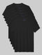 Second Skin Crew Neck Modern Fit Undershirt (6-Pack)::Black