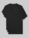 Second Skin Crew Neck Modern Fit Undershirt (3-Pack)::Black