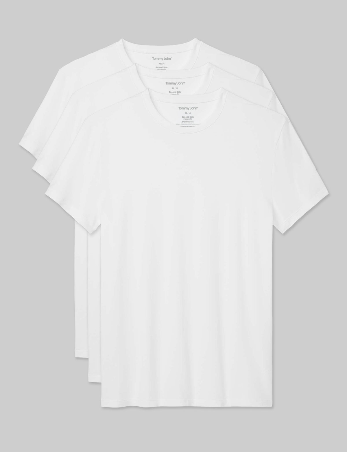Second Skin Crew Neck Modern Fit Undershirt (3-Pack)