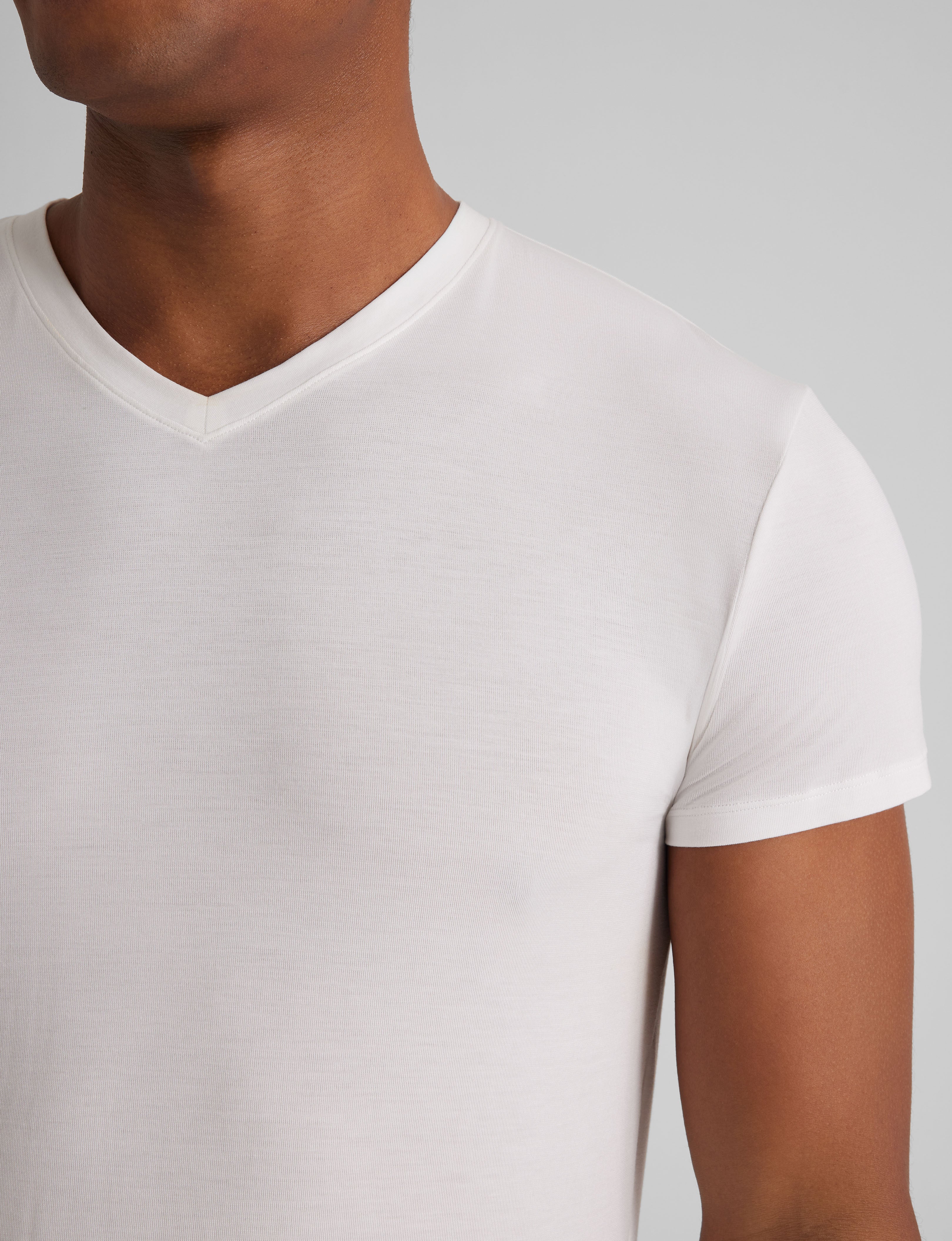 ☆【WOOALONG】☆Signature jersey half neck slim T-shir.t☆ Jerzees Women's Snow Heather Jersey V-Neck T-Shirt | Product