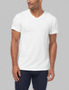 Second Skin High V-Neck Modern Fit Undershirt::White