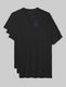 Second Skin High V-Neck Modern Fit Undershirt (3-Pack)::Black
