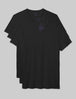 Second Skin High V-Neck Modern Fit Undershirt (3-Pack)::Black