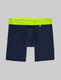 360 Sport Mid-Length Boxer Brief 6"::Dress Blues/Acid Lime WB::Swatch