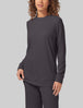 Women's Zen Ribbed Long Sleeve Crew Neck::Phantom