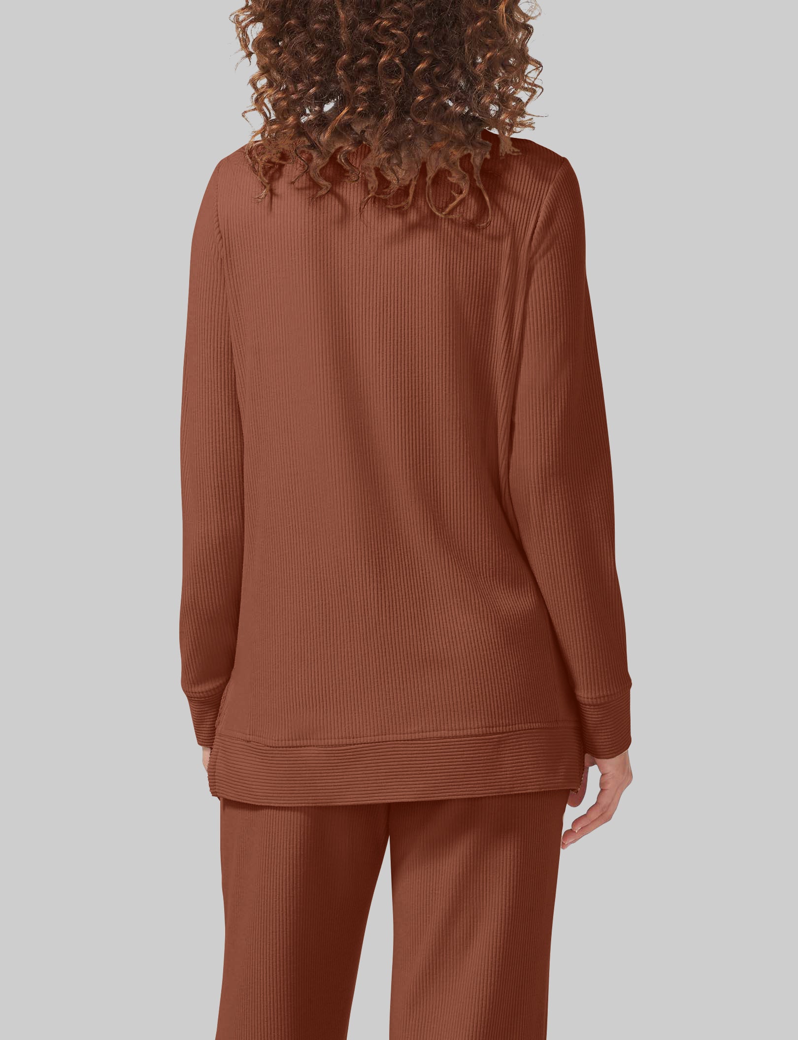 Women's Zen Ribbed Long Sleeve Crew Neck