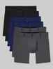Air Mid-Length Boxer Brief 6" (6-Pack)::Black/Blue/Gray