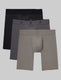 Air Boxer Brief 8" (3-Pack)::Black/Gray Pinstripe/Falcon