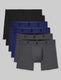 Air Trunk 4" (6-Pack)::Black/Blue/Gray