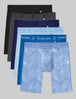 Air Boxer Brief 8" (6-Pack)::Black/Gray/Blue/Dutch Canal/High Tide/Waves