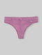 Women's Second Skin Luxe Rib Thong::Argyle Purple Luxe Rib::Swatch