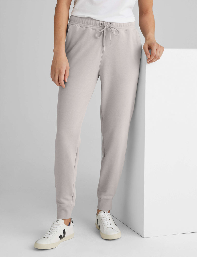Women's French Terry Jogger::Silver Gray