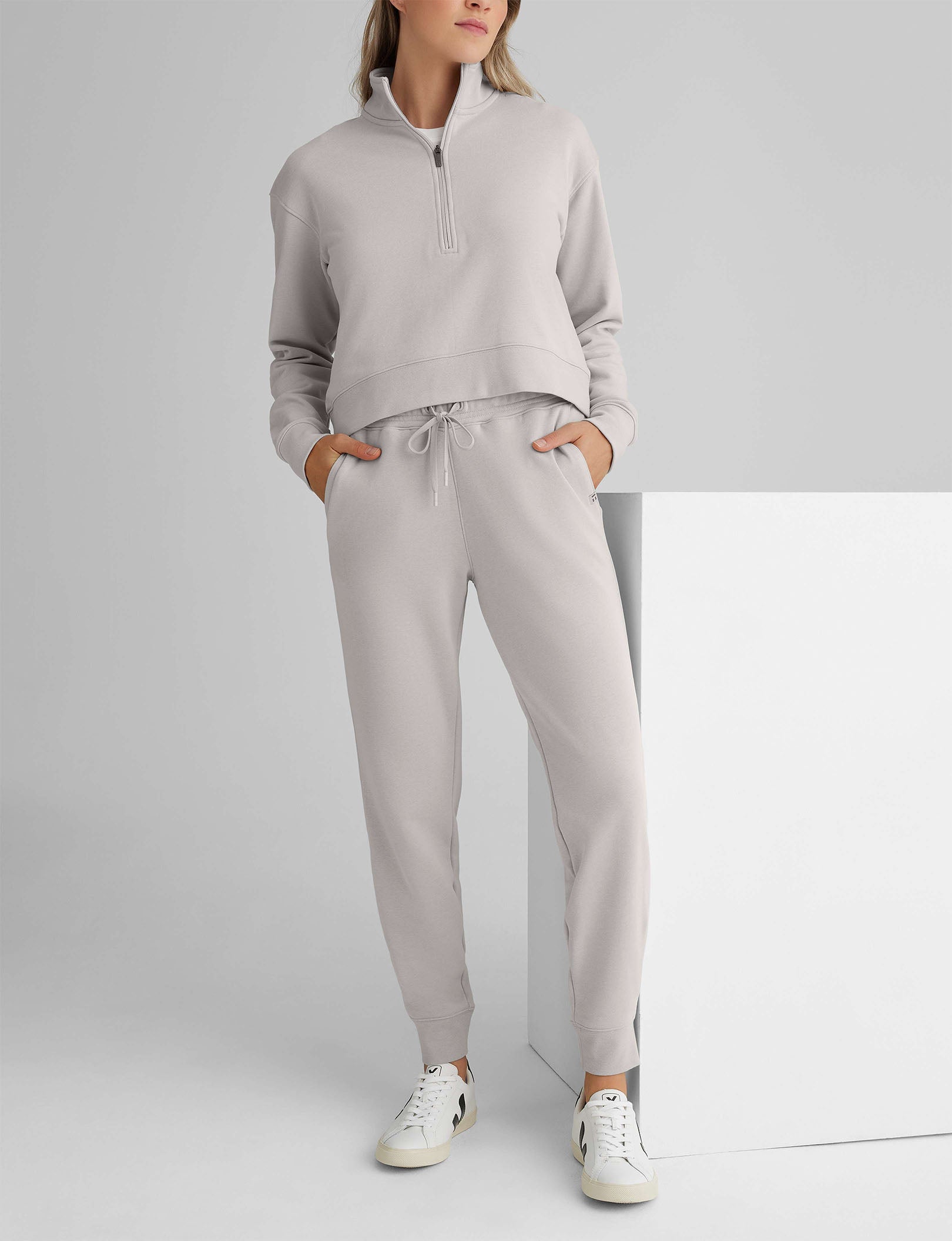 Women's French Terry Half-Zip & Jogger Set