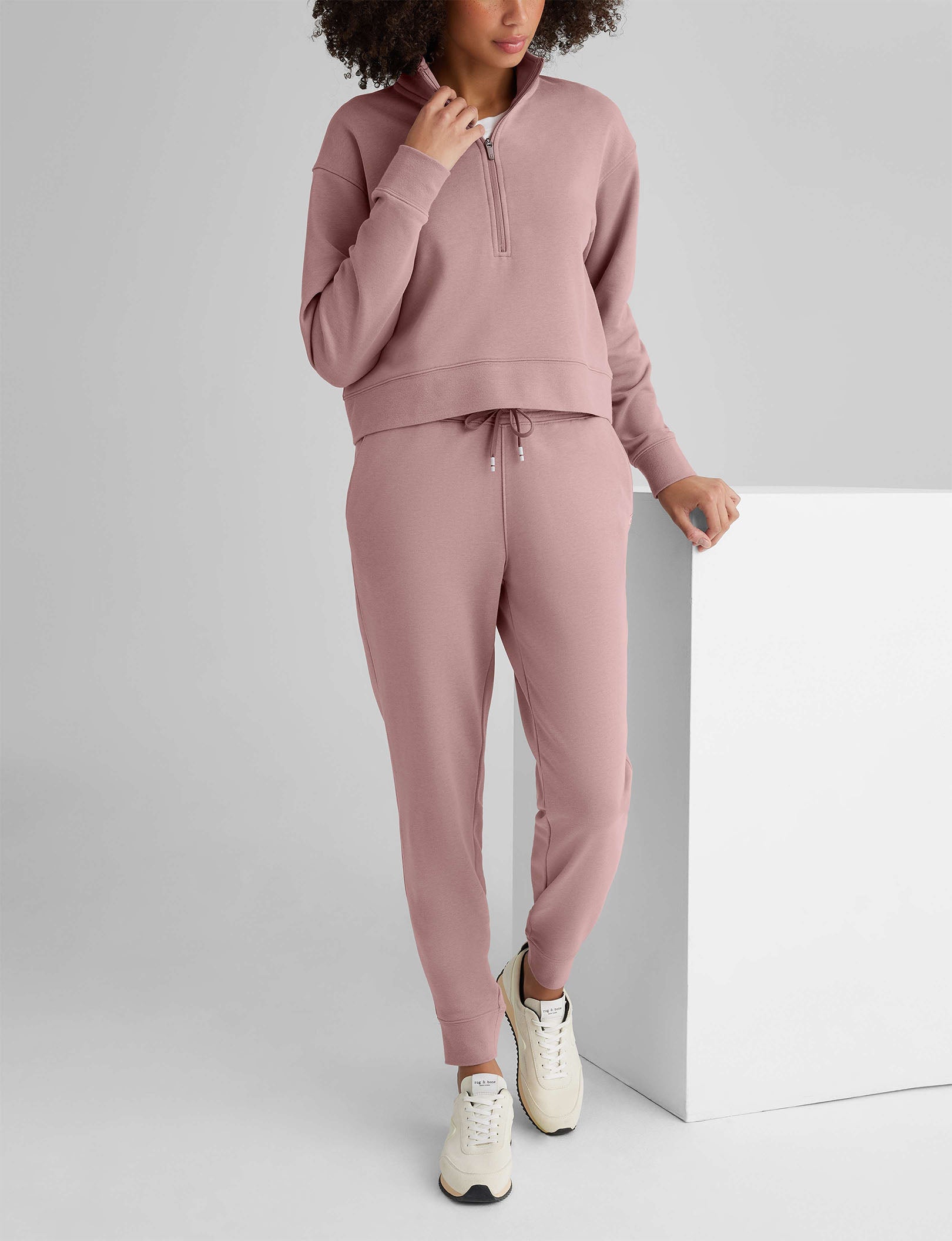 Women's French Terry Half-Zip & Jogger Set