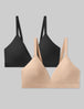 Women's Air Triangle Bralette Set (2-Pack)::Black/Rugby Tan