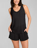 Women's Second Skin Sleep Pocket Tank::Black