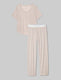 Women's Second Skin Sleep Pocket Tee & Pant Set::Dove Heather