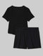 Women's Second Skin Sleep Tee & Short Set::Black