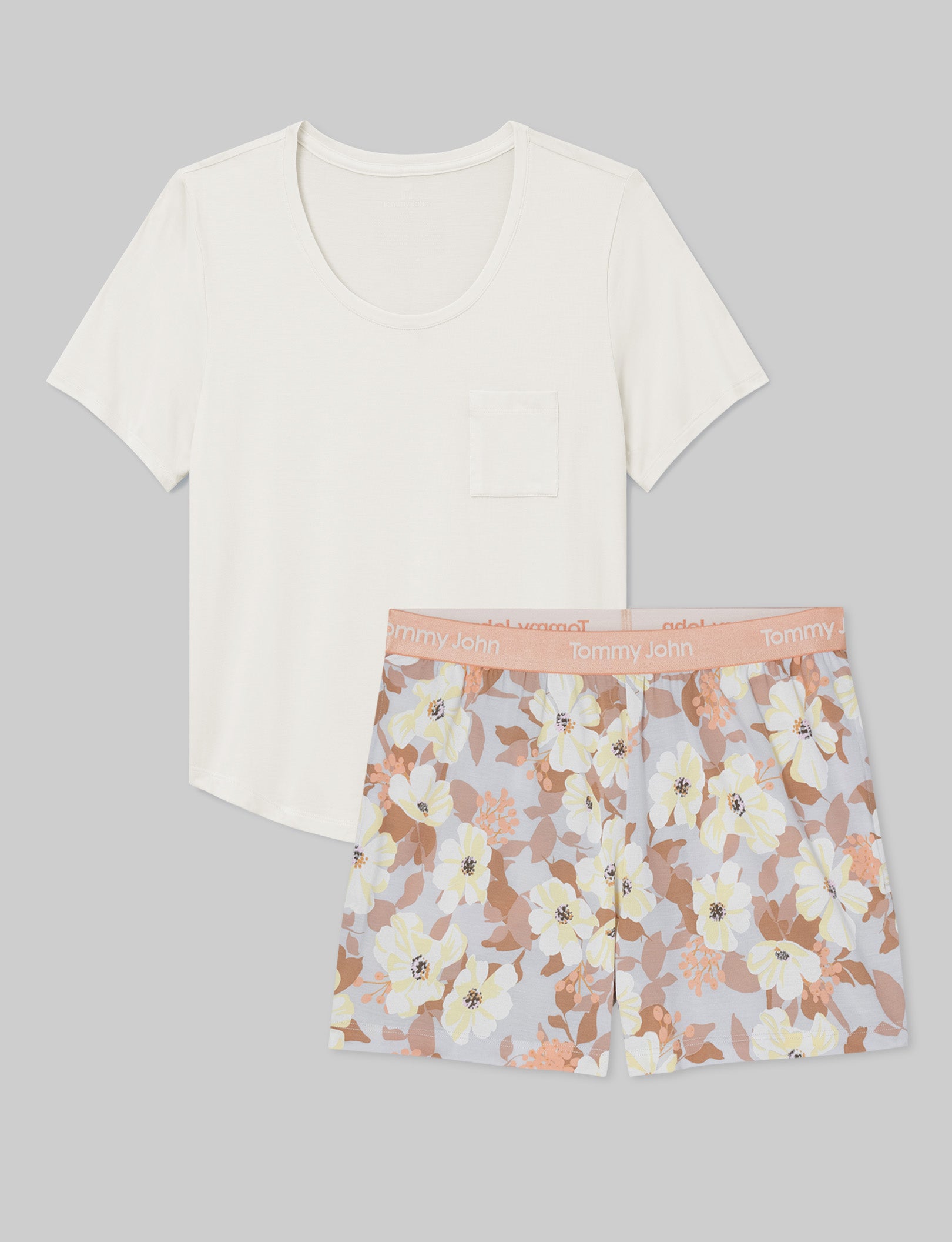 Women's Second Skin Sleep Pocket Tee & Short Set