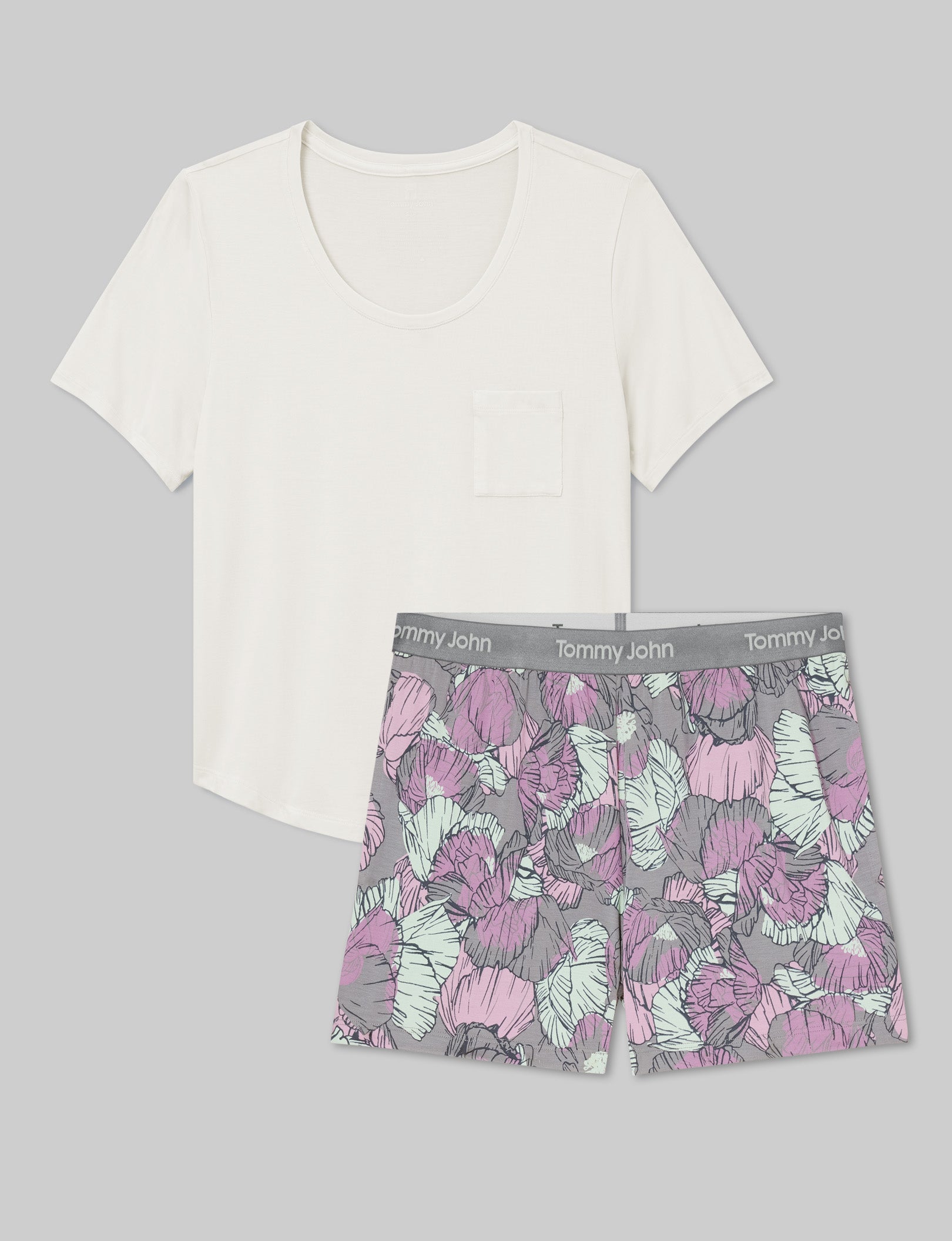 Women's Second Skin Sleep Pocket Tee & Short Set