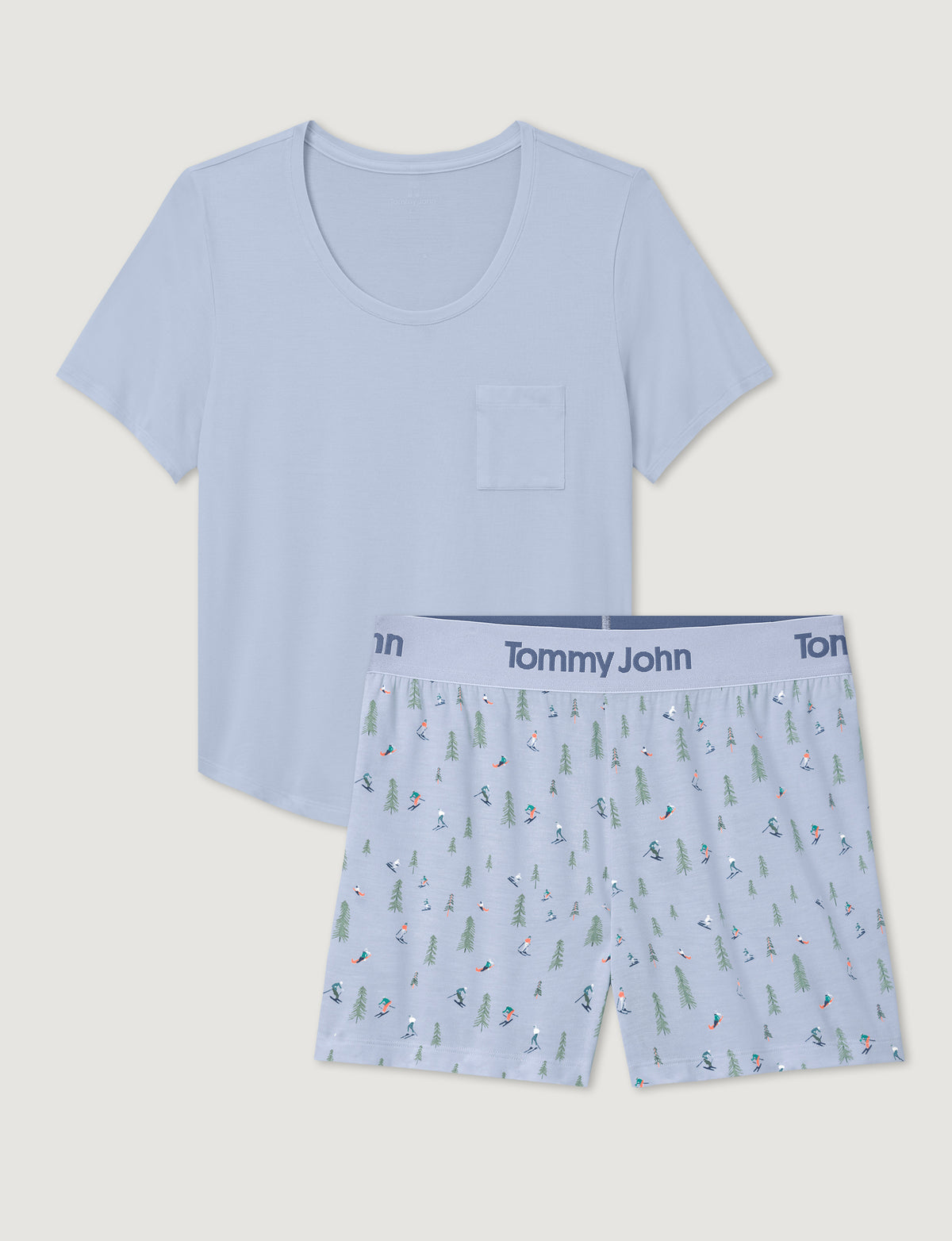 Women's Second Skin Sleep Pocket Tee & Short Set