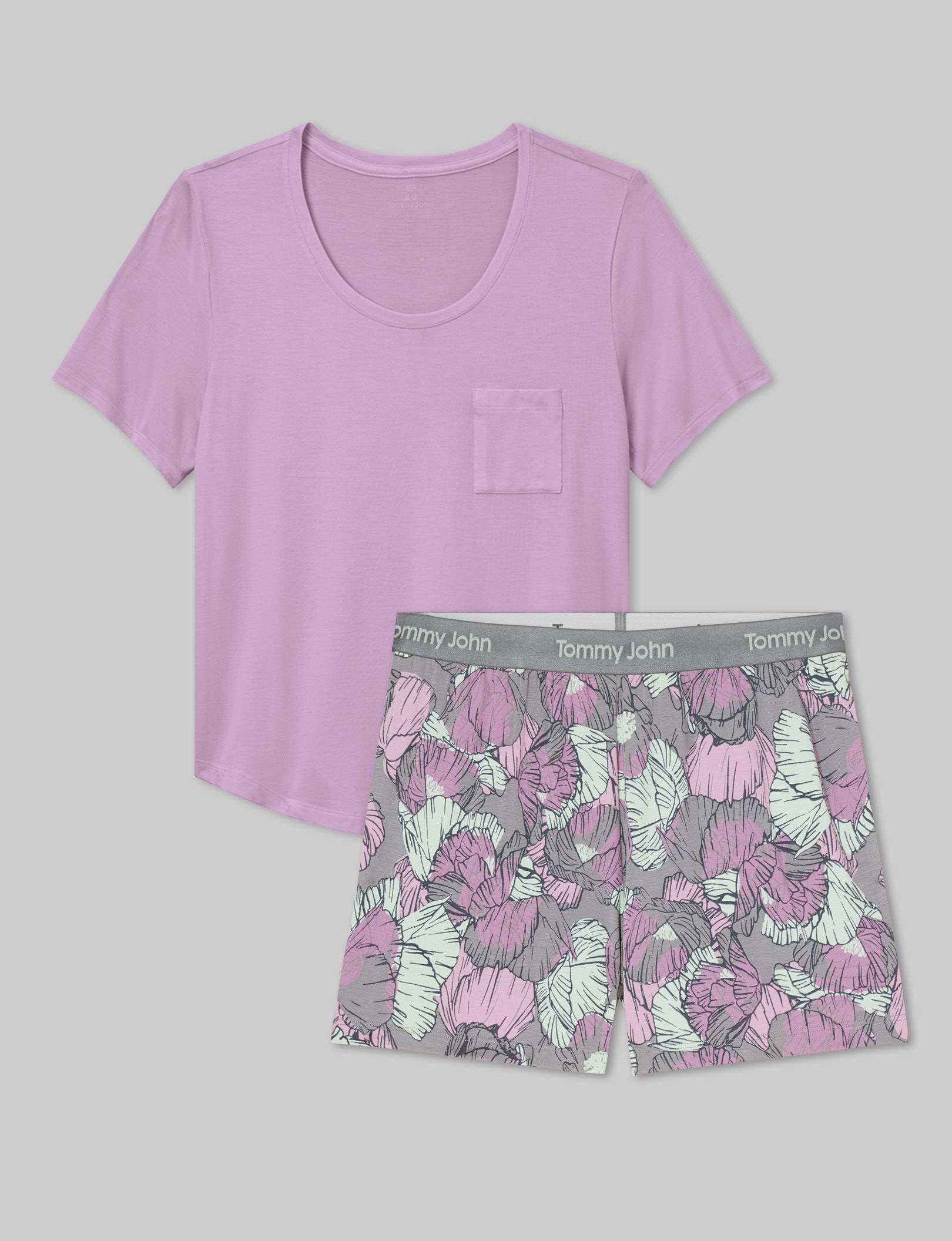 Women's Second Skin Sleep Pocket Tee & Short Set