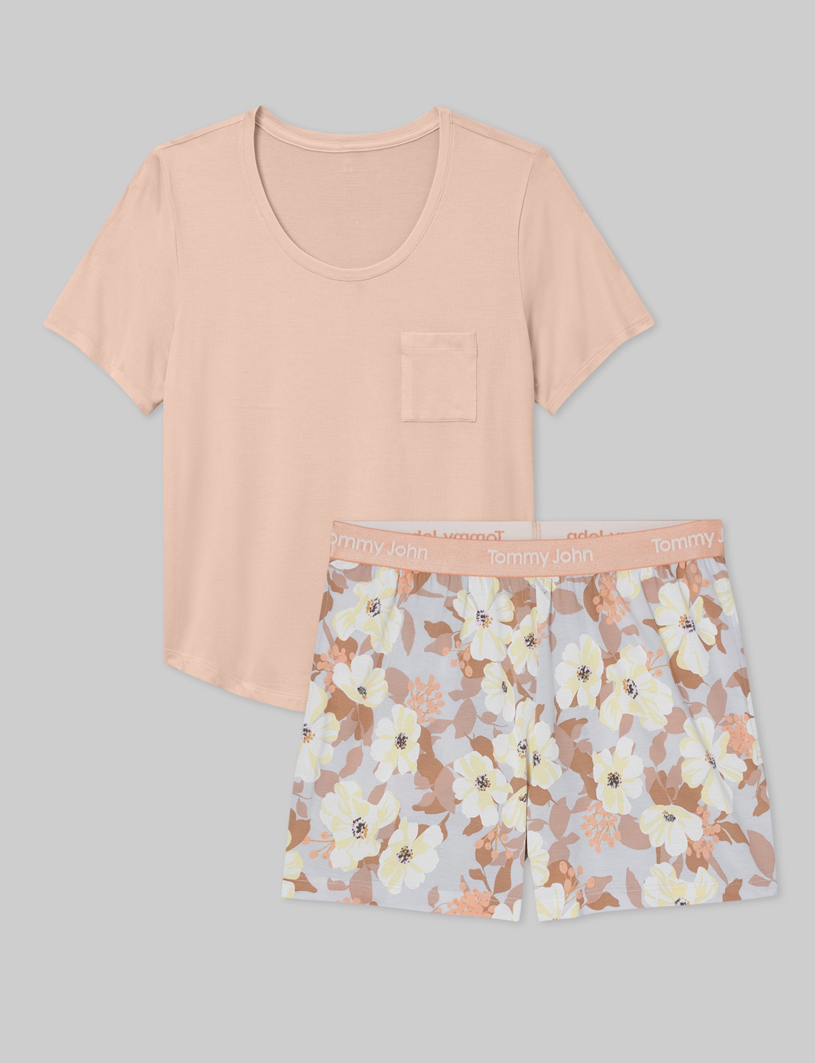 Women's Second Skin Sleep Pocket Tee & Short Set
